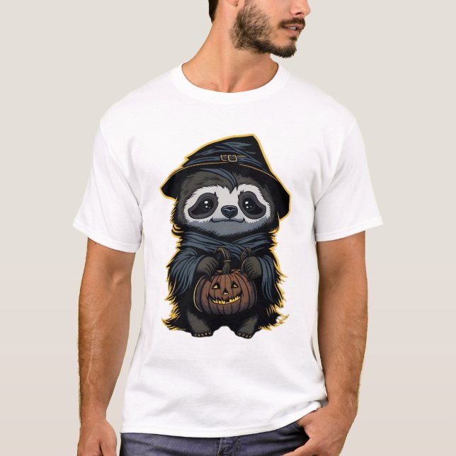 T-Shirt Oversized paresseux Halloween (Devant)
