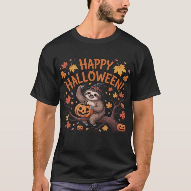 T-Shirt Oversized Sloth Halloween Day (Devant)