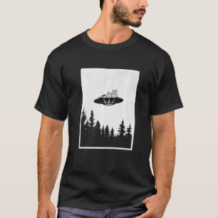 T-shirt OVNI Alien Chat Humour Flou Soucoupes Volantes Mam
