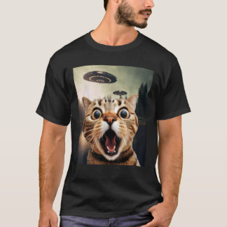 T-shirt OVNI Alien Drôle Ca Drôles Cas pour Chat Papa Mama