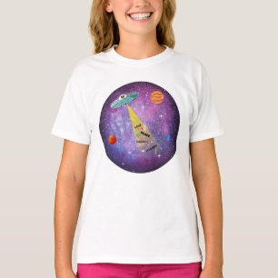T-shirt OVNI Alien vaisseau spatial étoiles