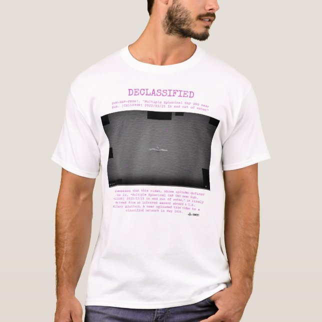 T-shirt OVNI - Déclassifié DOW-UAP-PR067, "Multiple Spheri (Devant)