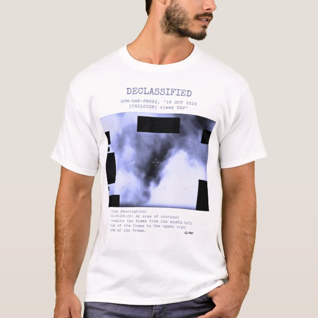 T-shirt OVNI - Déclassifié DOW-UAP-PR082, "16 OCT 2020 [CA (Devant)