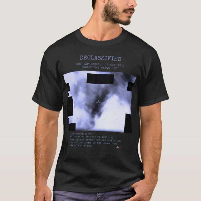 T-shirt OVNI - Déclassifié DOW-UAP-PR082, "16 OCT 2020 [CA (Devant)