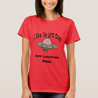 T-shirt OVNI scié, emplacement personnalisé