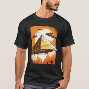T-shirt OVNIs volent autour des pyramides Invasion extrat