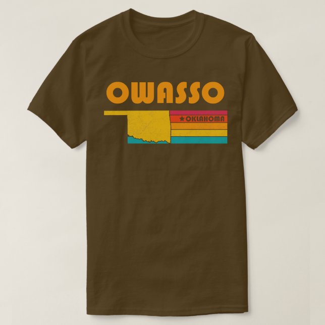 T-shirt Owasso Oklahoma Vintage Souvenir en détresse (Design devant)