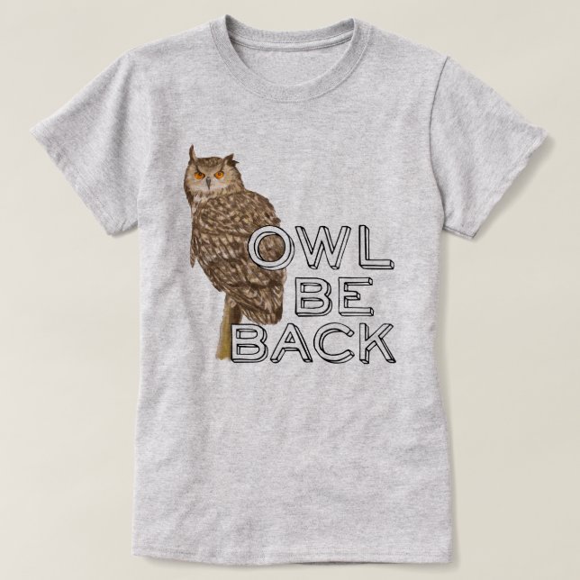 T-shirt Owbe Be Back Funny Animal Dit (Design devant)
