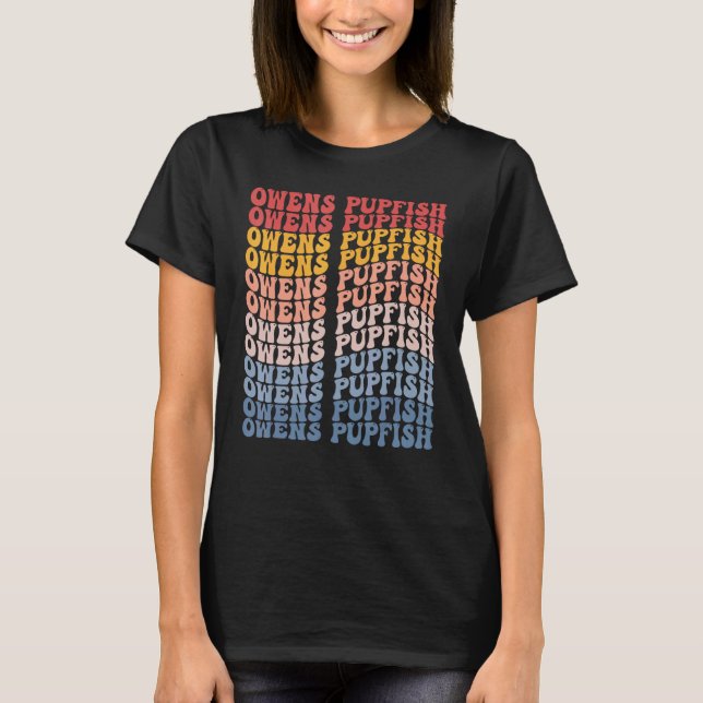 T-shirt Owens Pupfish Groovy Retro Poisson (Devant)