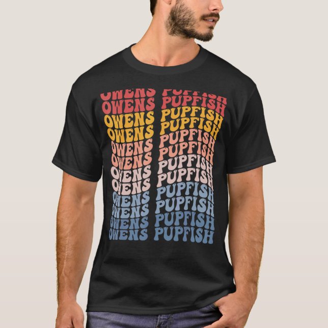 T-shirt Owens Pupfish Groovy Retro Poisson (Devant)