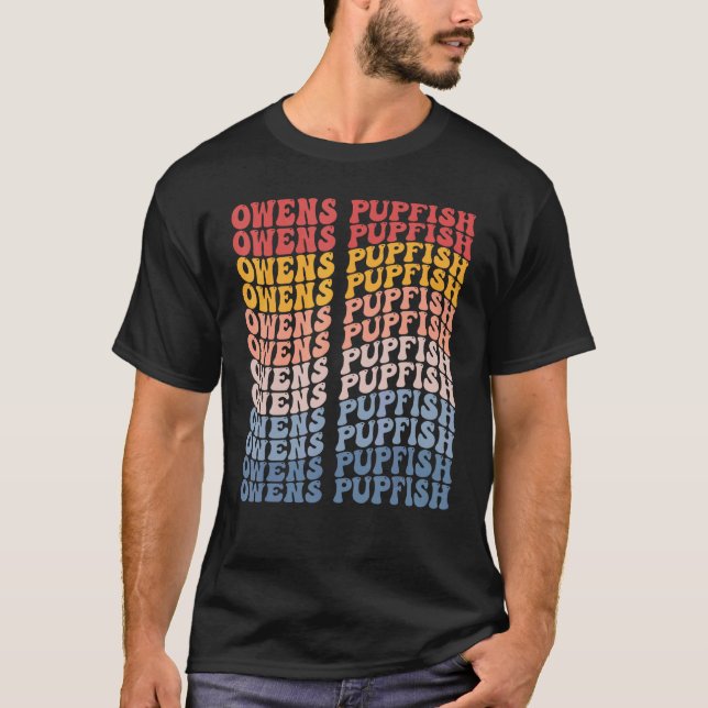 T-shirt Owens Pupfish Poisson Groovy Rétro (Devant)