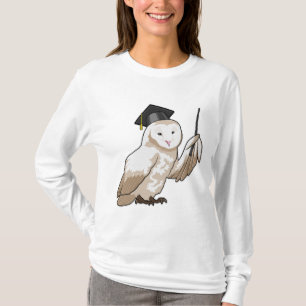 T-shirt Owl as Teacher with Pointer