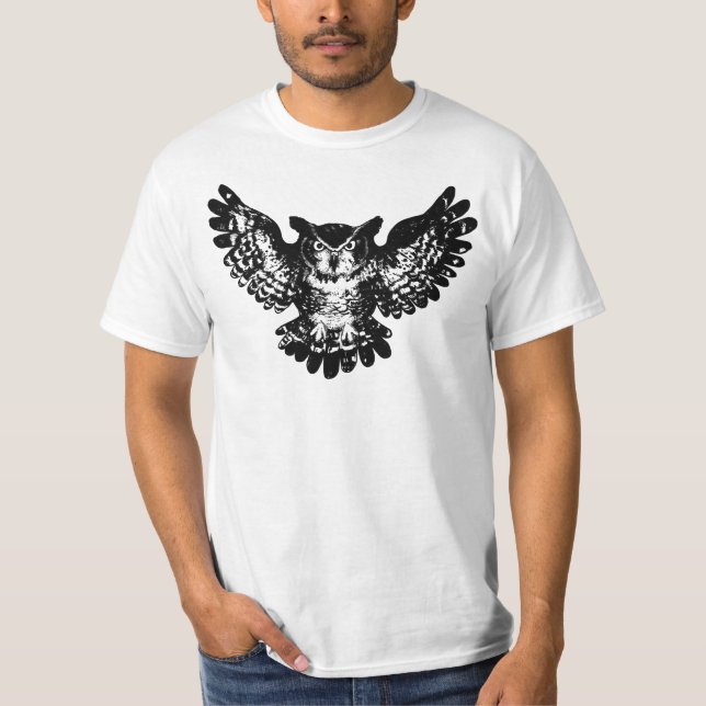 T-Shirt Owl Design Thème Faune (Devant)