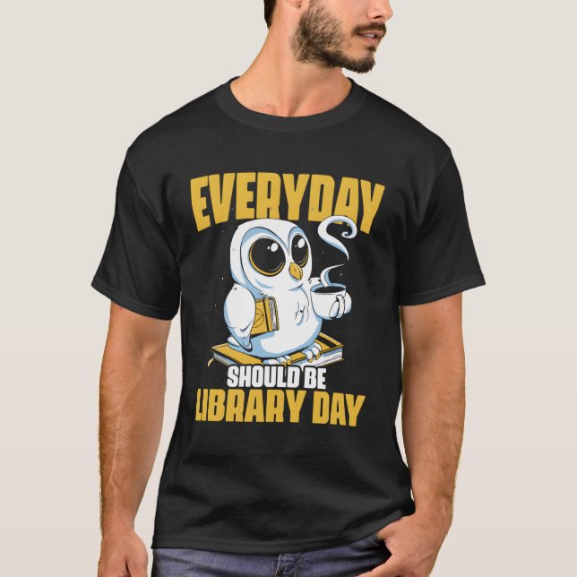 T-shirt Owl Lecture Livre Librarian Bookworts (Devant)