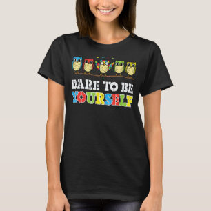T-shirt Owl Puzzle Osez Être Vous-Mêmes Autisme Connaissan