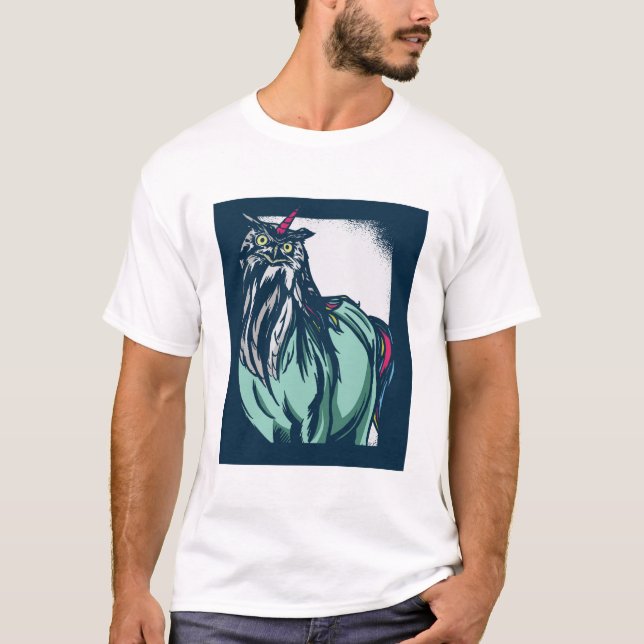 T-shirt Owl Unicorn (Devant)