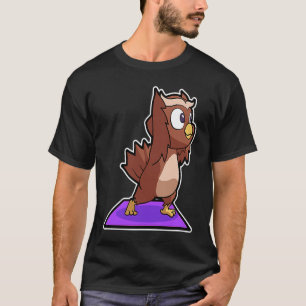 T-shirt Owl Yoga Poses Sport Gymnastique Ohmmm Heartbea