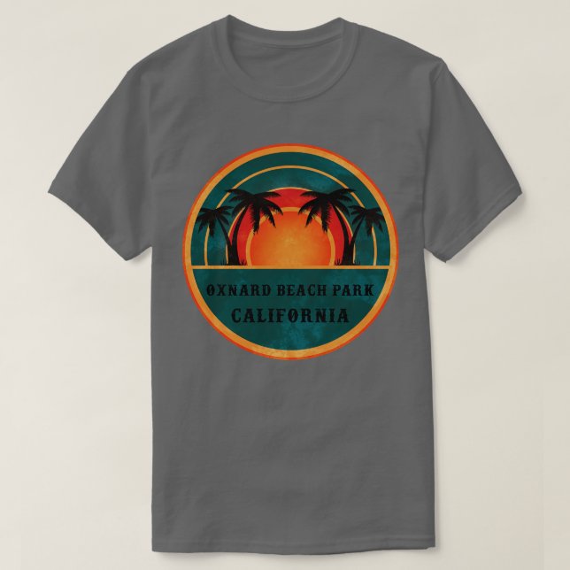 T-shirt Oxnard Beach Park Lolina Beach Retro Sunset (Design devant)