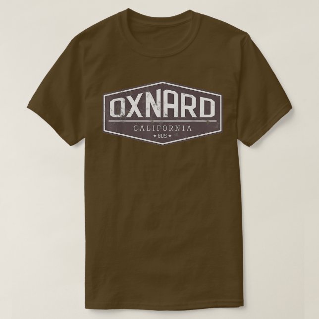 T-shirt Oxnard California 805 Distressed  (Design devant)