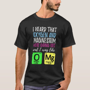 T-shirt Oxygène et magnésium qui sortent Funny Science