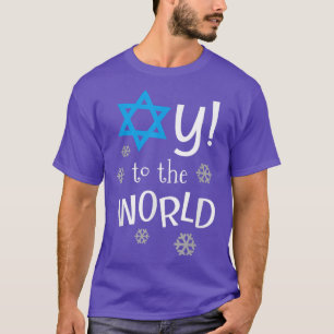 T-shirt Oy Juif Au Monde Les Snowflakes D'Hiver Drôle Han