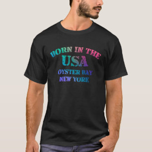 T-shirt Oyster Bay New York Né aux USA en détresse