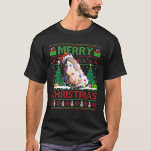 T-shirt Oyster Poisson Aime Xmas Éclairage Père Noël Oy