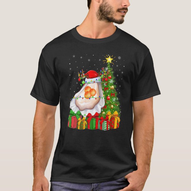 T-shirt Oyster  Xmas Holiday Santa Oyster Christmas Tree (Devant)