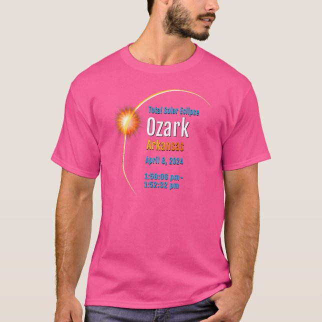T-shirt Ozark Arkansas Ar Total Solar Eclipse 2024 1 (Devant)
