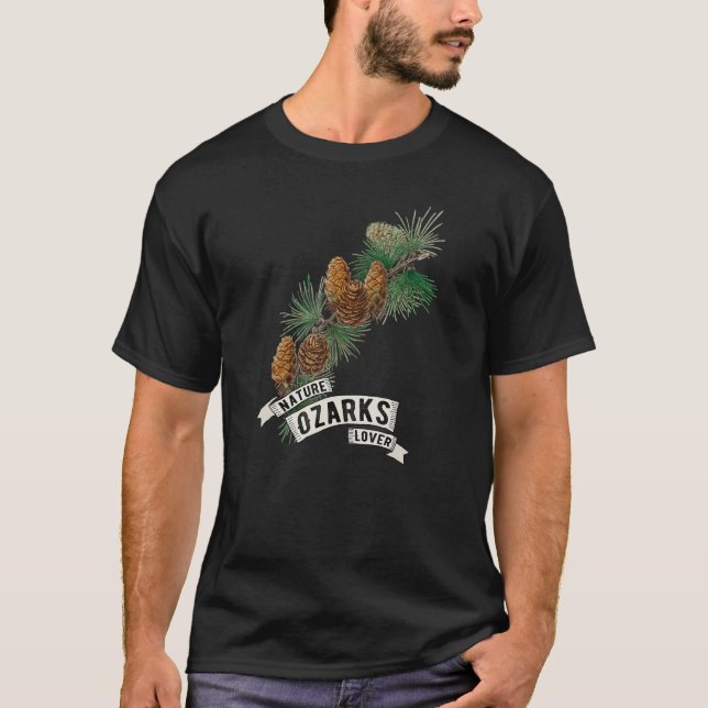 T-shirt Ozark Mounts Nature Pine Cônes sur Branche (Devant)