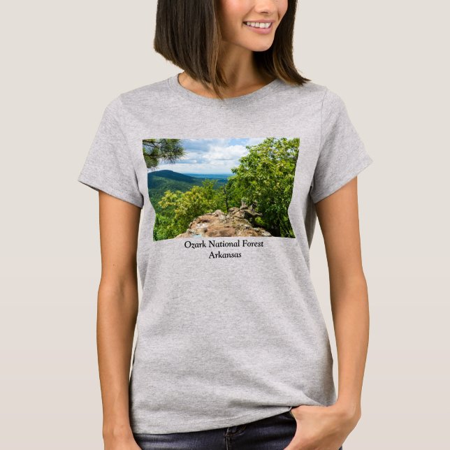 T-shirt Ozark National Forest Cliff View (Devant)