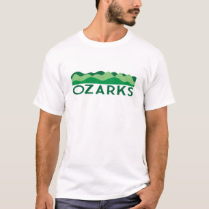 T-shirt Ozarks avec des collines graphique en vert