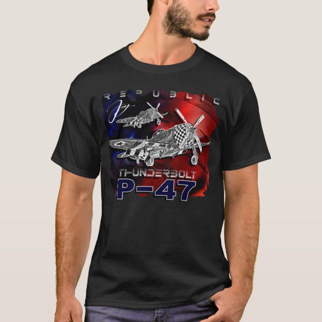 T-shirt P47 Thunderbolt Republic World War II Fighter (Devant)