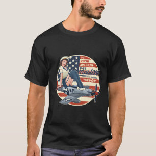 T-shirt P51 Chemises D'Avion Mustang T Pour Hommes 2ème gu