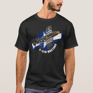 T-shirt P51 Mustang 2ÈME GUERRE MONDIALE Warplane Plane W