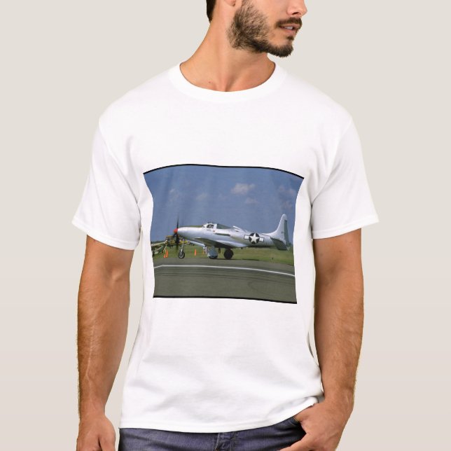 T-shirt P63 le Roi cobra, argent, avions gauches de (Devant)