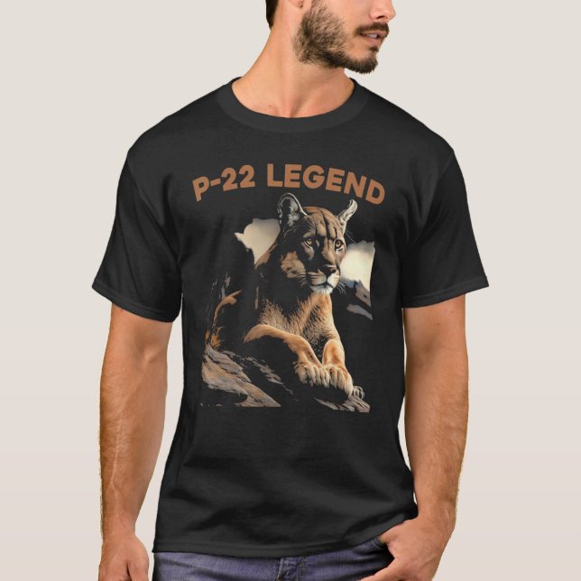 T-shirt P-22 Mountain Lion Silver Lake P22 (Devant)