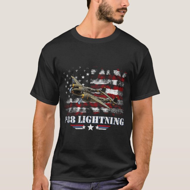 T-shirt P-38 Lightning P38 2ème guerre mondiale Avion de c (Devant)