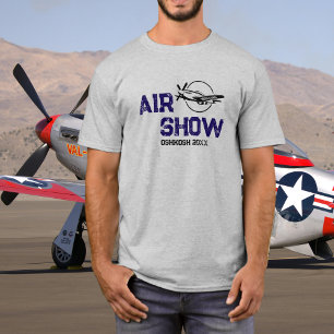 T-shirt P-51 Avion Ancien Combattant Militaire Spectacle A