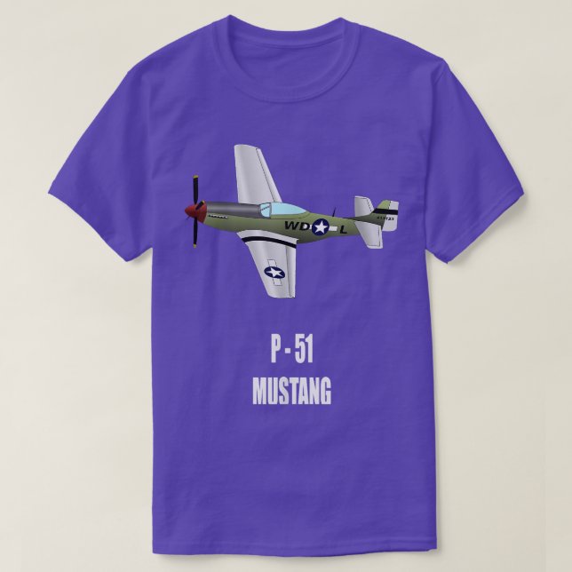 T-SHIRT P-51 CHEMISE D'AVION MILITAIRE DE LA SECONDE GUERR (Design devant)