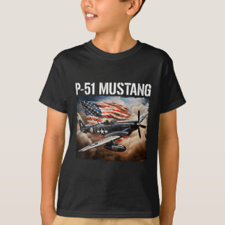 T-shirt P-51 Mustang American 2ème guerre mondiale Fighter