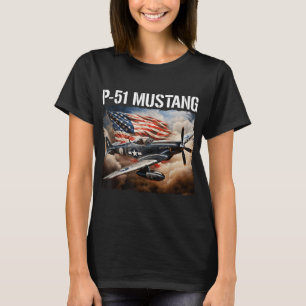 T-shirt P-51 Mustang American 2ème guerre mondiale Fighter