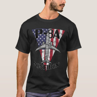 T-shirt P-8 Poseidon Military Airplane Patriotic Vintage