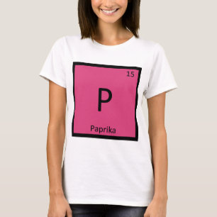 T-shirt P - Chimie de l'assaisonnement Paprika Symbole du 