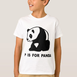 T-shirt P est pour le panda