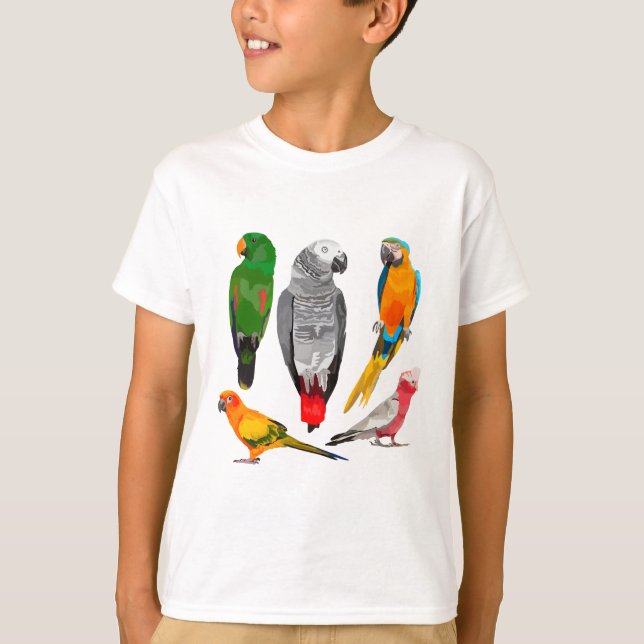 T-shirt P est pour Parrot (Devant)