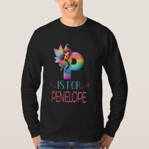 T-shirt P Est Pour Penelope Fairy Alphabet Nom