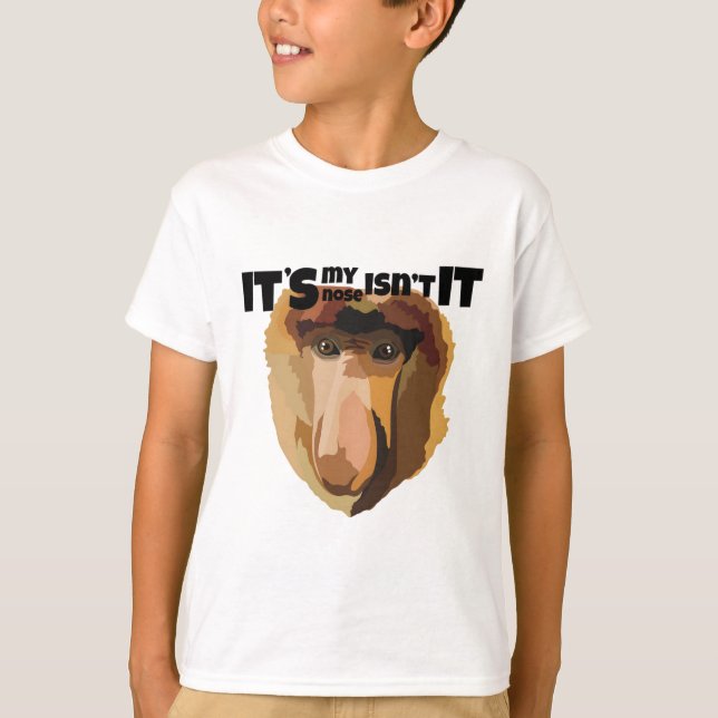 T-shirt P est pour Proboscis Monkey (Devant)