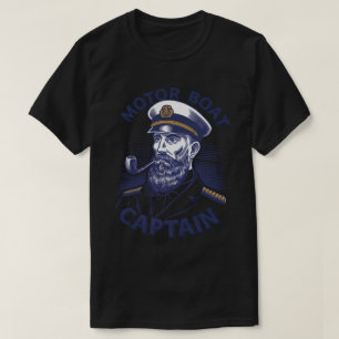 T-shirt PA12 Funny Bateau à moteur Capitaine Funny Bateau