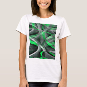 T-shirt Pa chic années quatre-vingt Succulente verte et gr